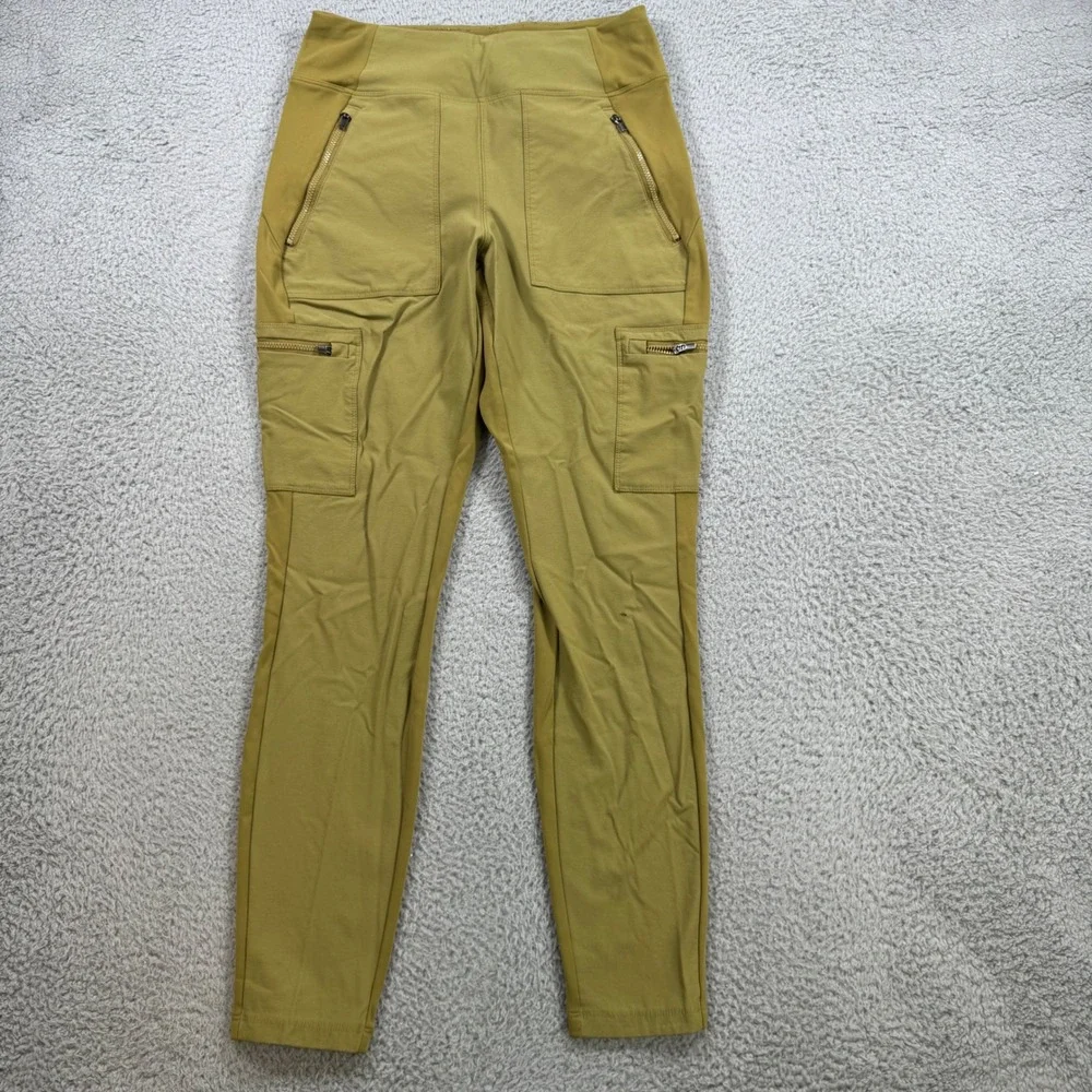 Athleta Headlands Hybrid Cargo II‎ Tight Mustard Yellow Hiking Pants Womens 6